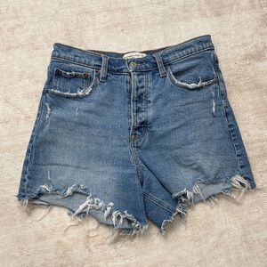 Abercrombie & Fitch Blue Distressed Jean Shorts